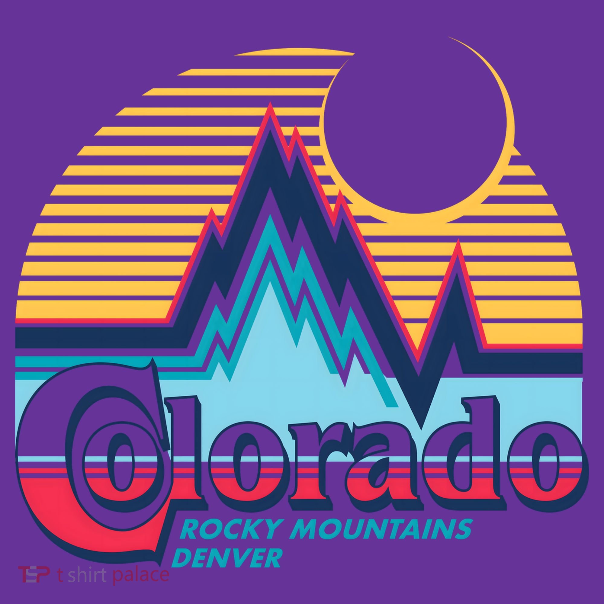 Retro Colorado Rocky Mountains Kids T-Shirt