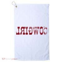 Reverse Cowgirl Rodeo Western Country Southern Gift Golf Towel thumb 0