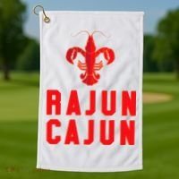 Rajun Cajun Red Hot Crawfish Boil Party Festival Golf Towel thumb 1