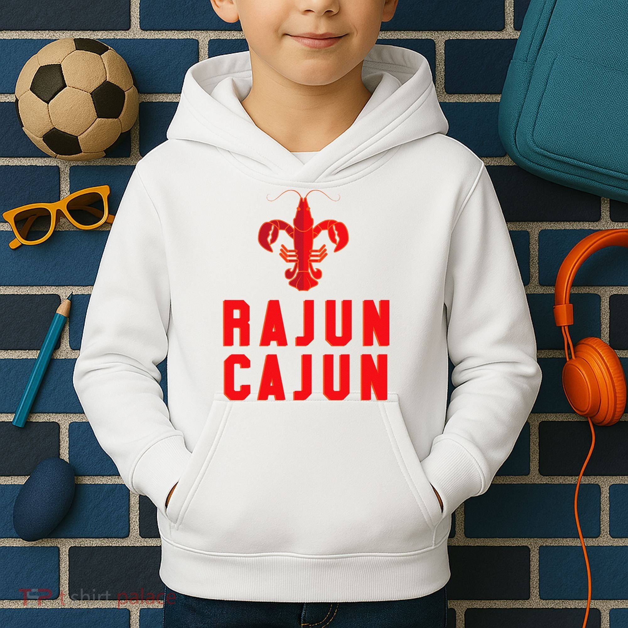 Rajun Cajun Red Hot Crawfish Boil Party Festival Kids Hoodie