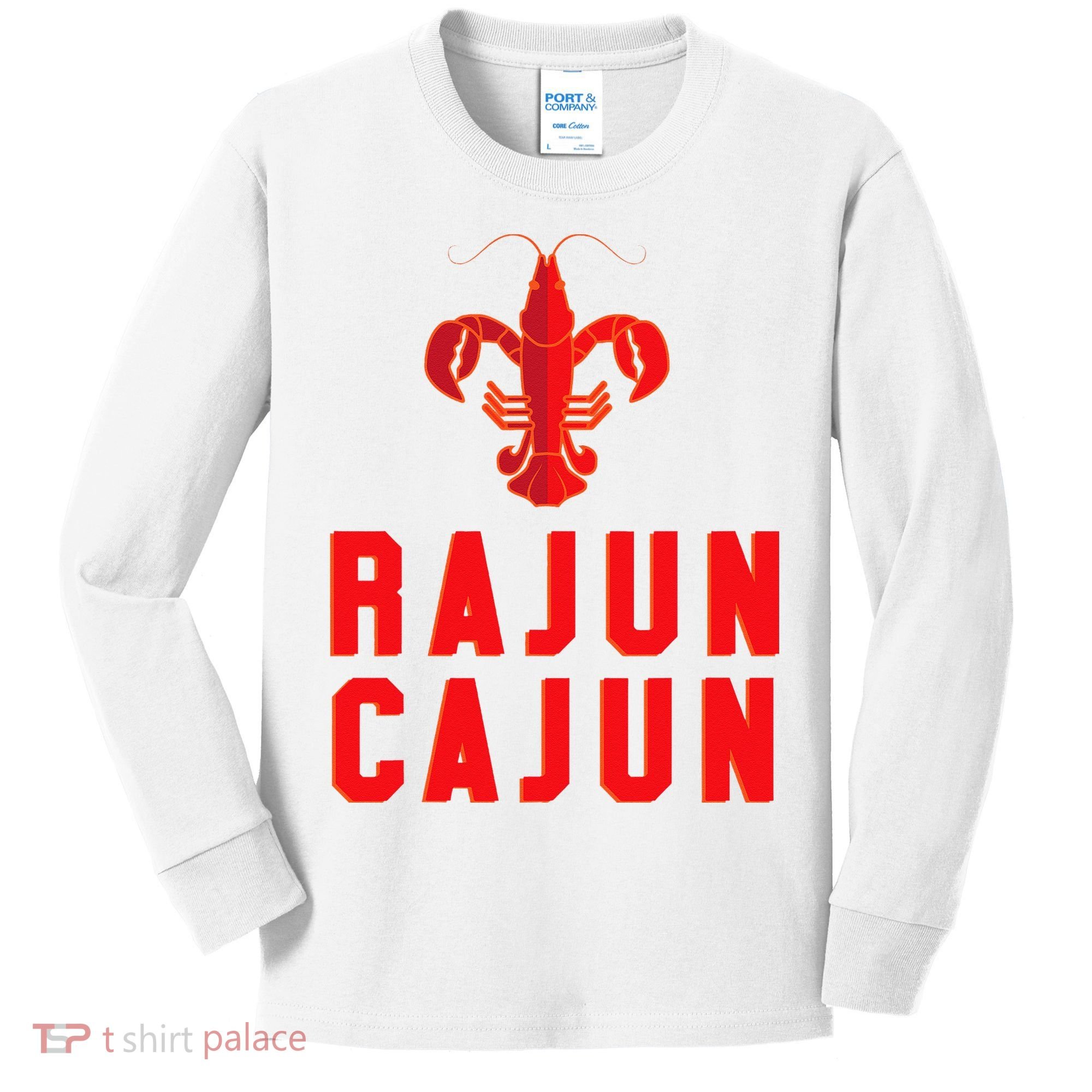 Rajun Cajun Red Hot Crawfish Boil Party Festival Kids Long Sleeve Shirt