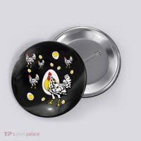 Roseanne Chicken Retro Chickens Button thumb 0
