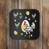 Roseanne Chicken Retro Chickens Coaster thumb 0