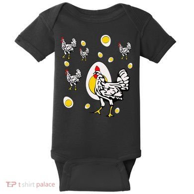 Roseanne Chicken Retro Chickens Baby Bodysuit