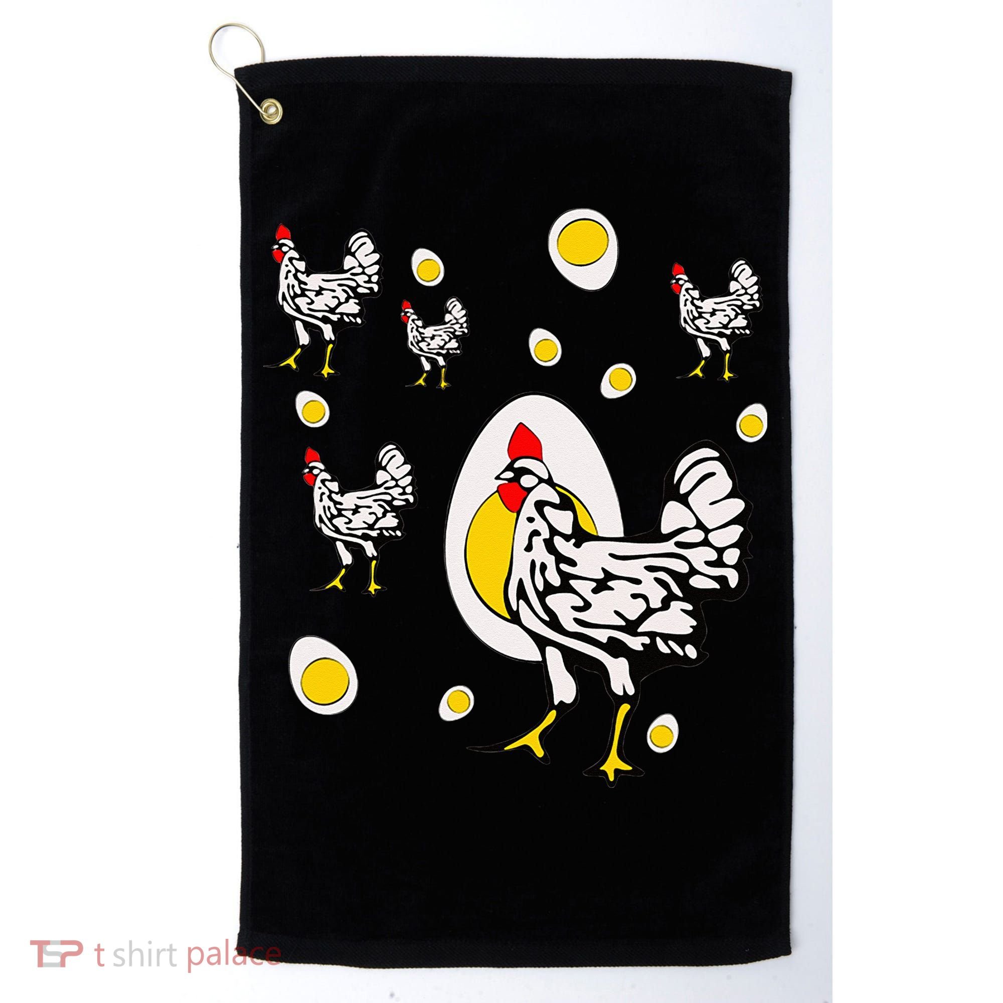 Roseanne Chicken Retro Chickens Golf Towel
