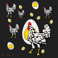 Roseanne Chicken Retro Chickens Golf Towel thumb 3