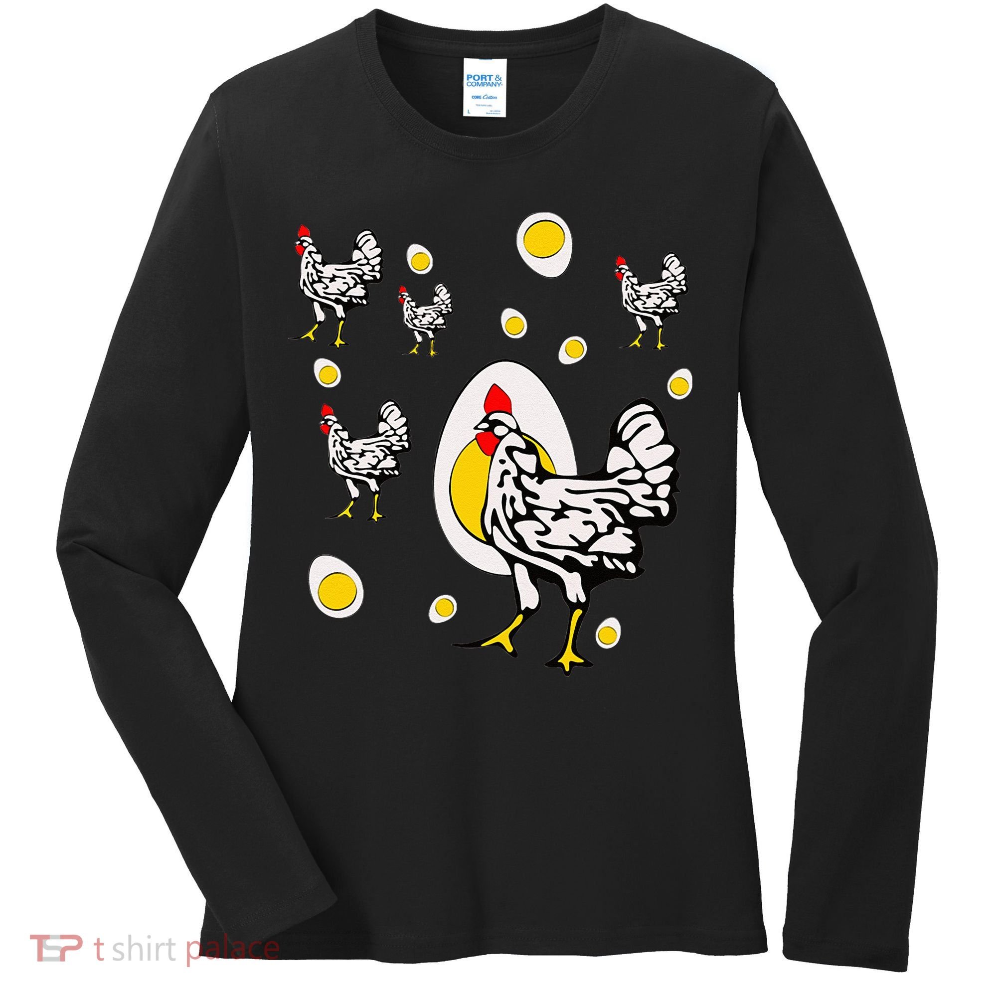 Roseanne Chicken Retro Chickens Women's Long Sleeve Shirt