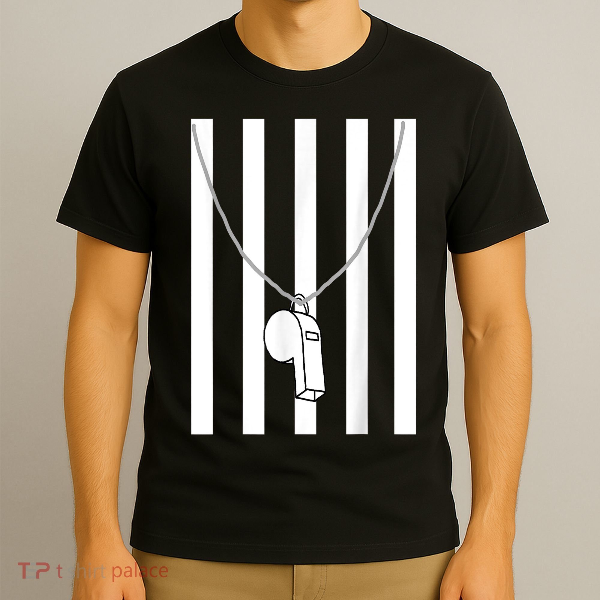 Referee Costume Ref Whistle Refereeing Linesman Umpire T-Shirt
