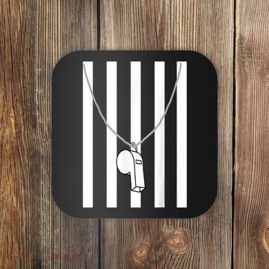Referee Costume Ref Whistle Refereeing Linesman Umpire Coaster