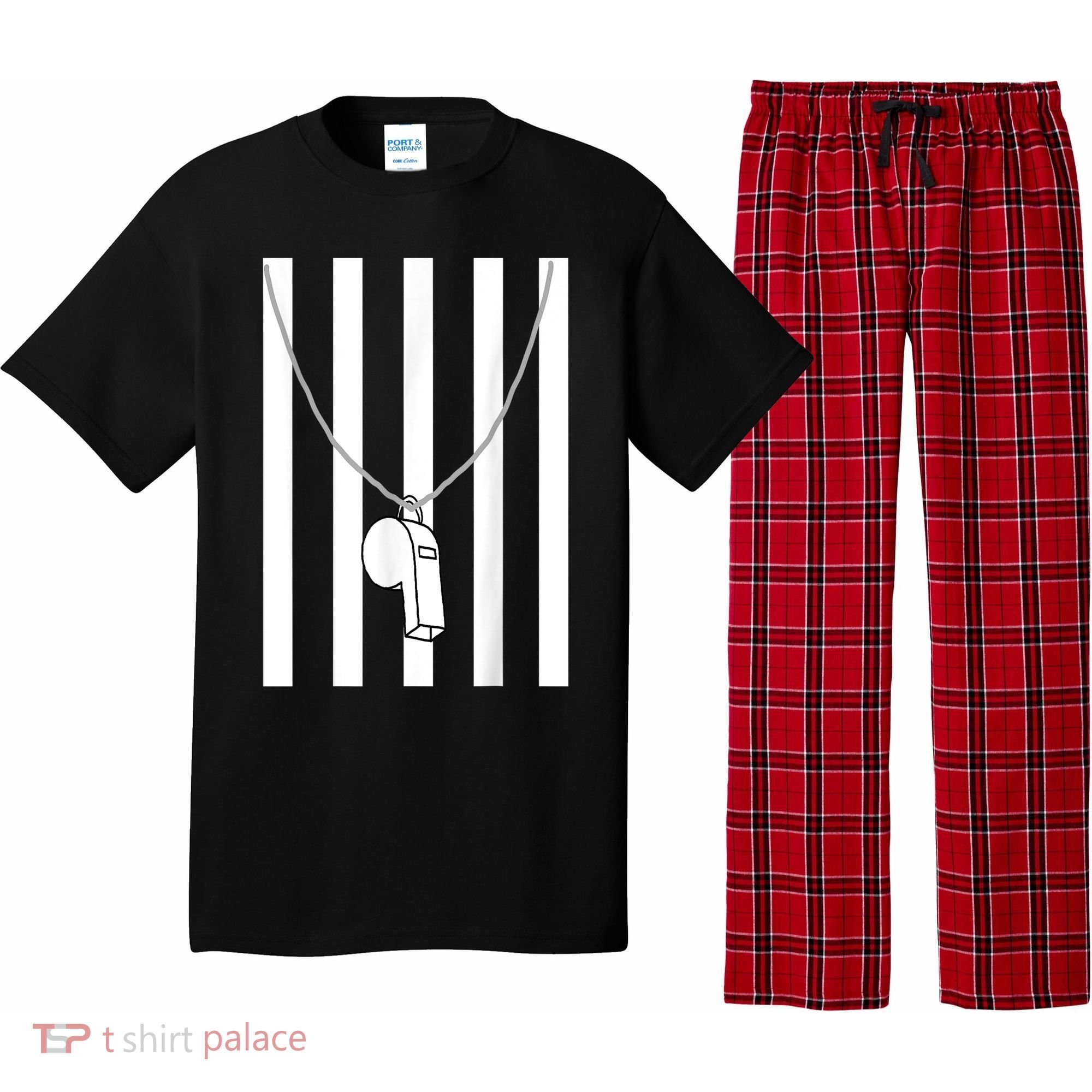 Referee Costume Ref Whistle Refereeing Linesman Umpire Pajama Set