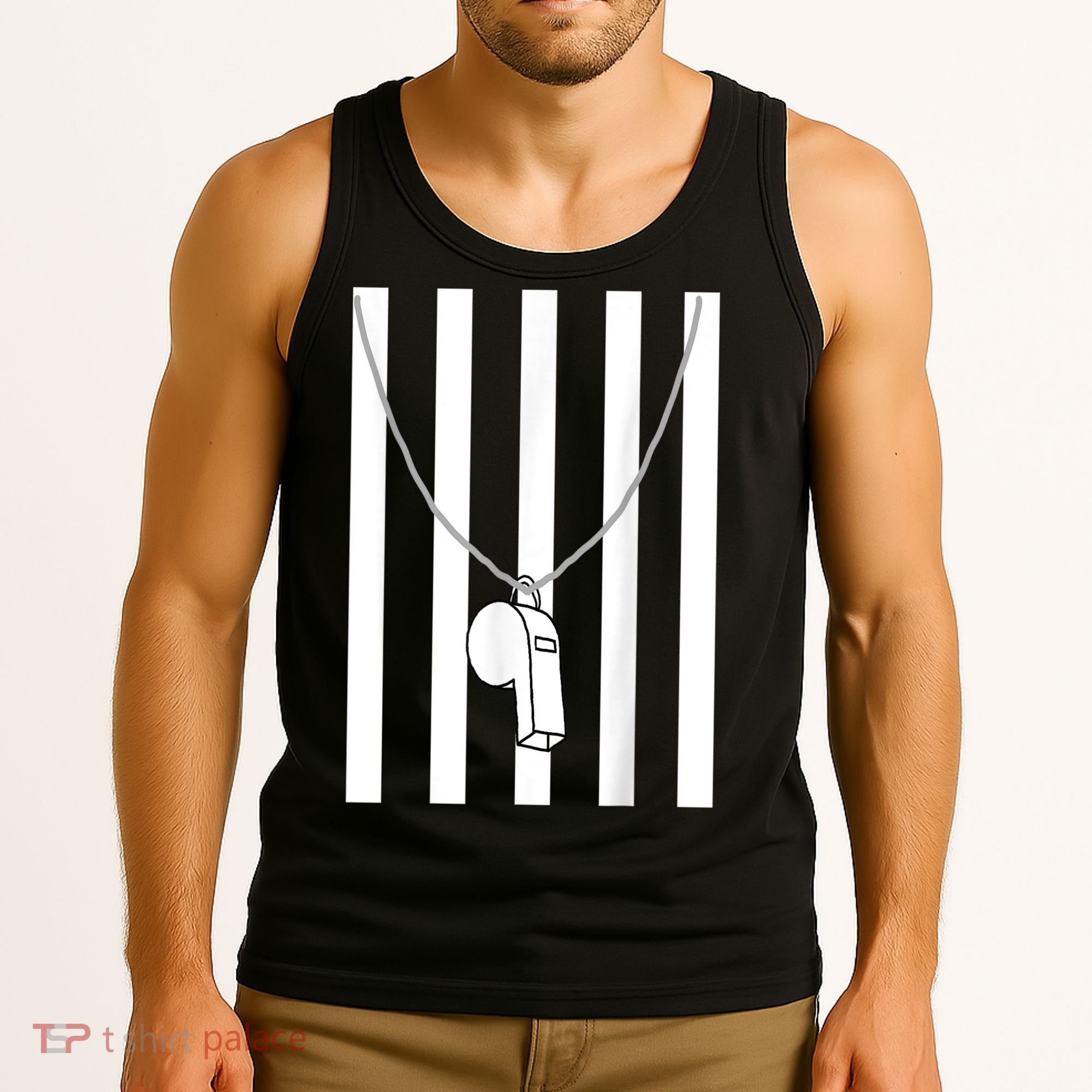 Referee Costume Ref Whistle Refereeing Linesman Umpire Tank Top