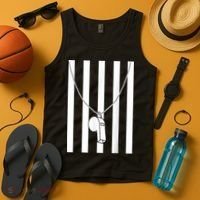 Referee Costume Ref Whistle Refereeing Linesman Umpire Tank Top thumb 4