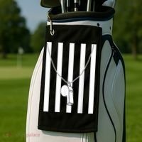 Referee Costume Ref Whistle Refereeing Linesman Umpire Golf Towel thumb 2