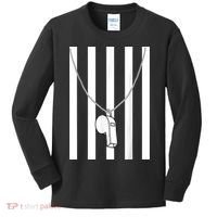 Referee Costume Ref Whistle Refereeing Linesman Umpire Kids Long Sleeve Shirt thumb 0
