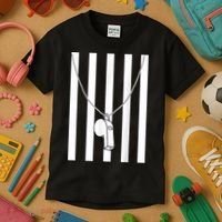 Referee Costume Ref Whistle Refereeing Linesman Umpire Kids T-Shirt thumb 3