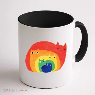 Rainbow Cats Coffee Mug back