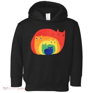 Rainbow Cats Toddler Hoodie