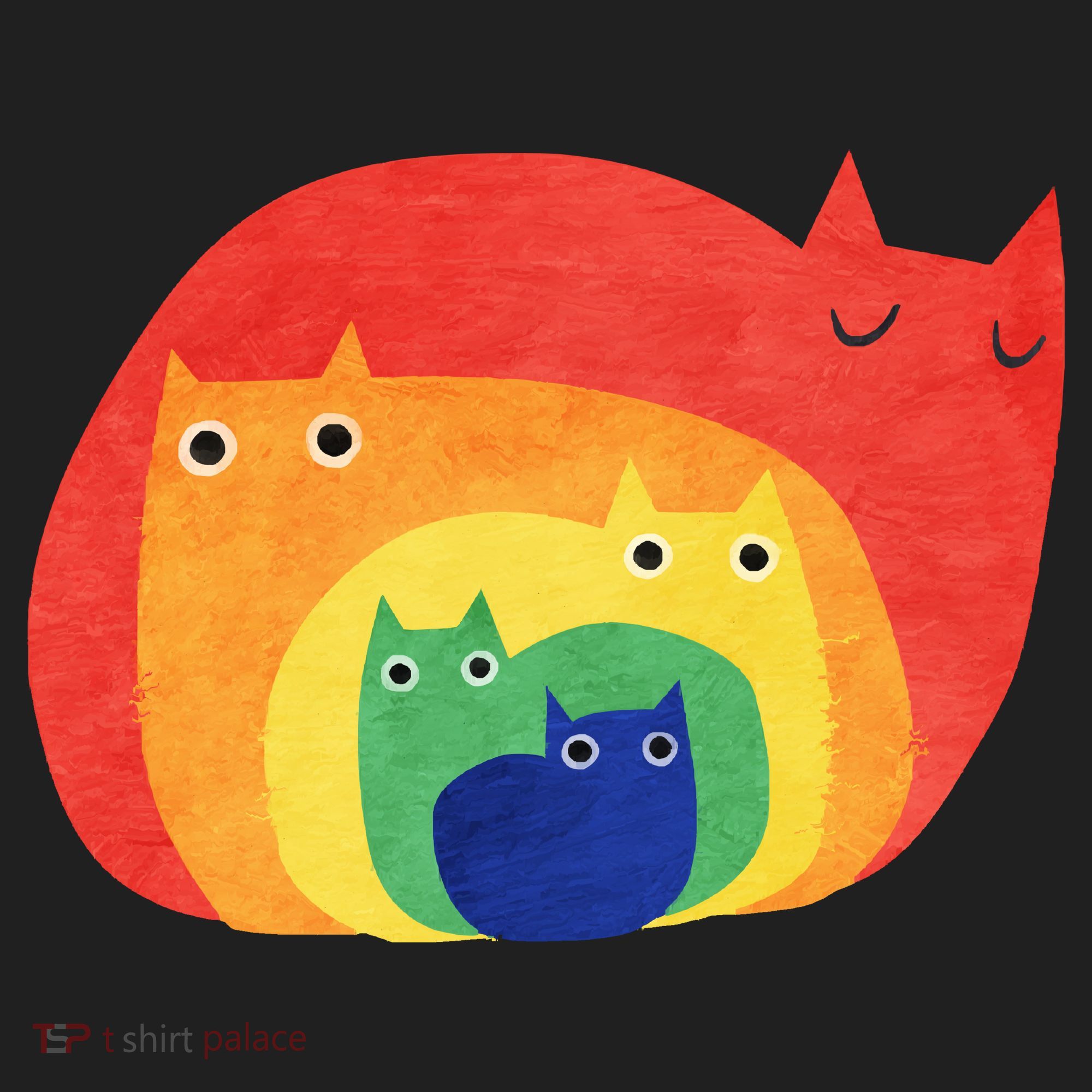 Rainbow Cats Golf Towel