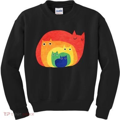 Rainbow Cats Kids Sweatshirt