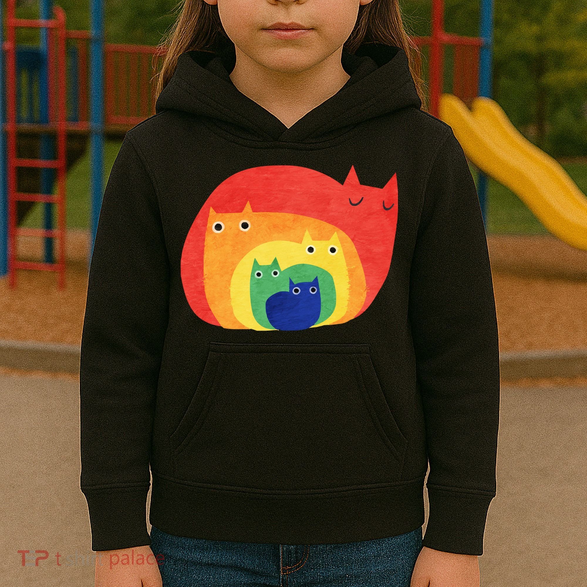 Rainbow Cats Kids Hoodie