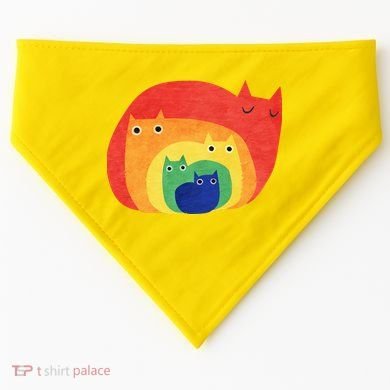 Rainbow Cats USA-Made Doggie Bandana