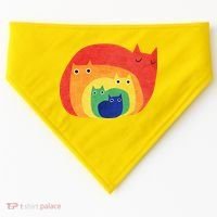 Rainbow Cats USA-Made Doggie Bandana thumb 0