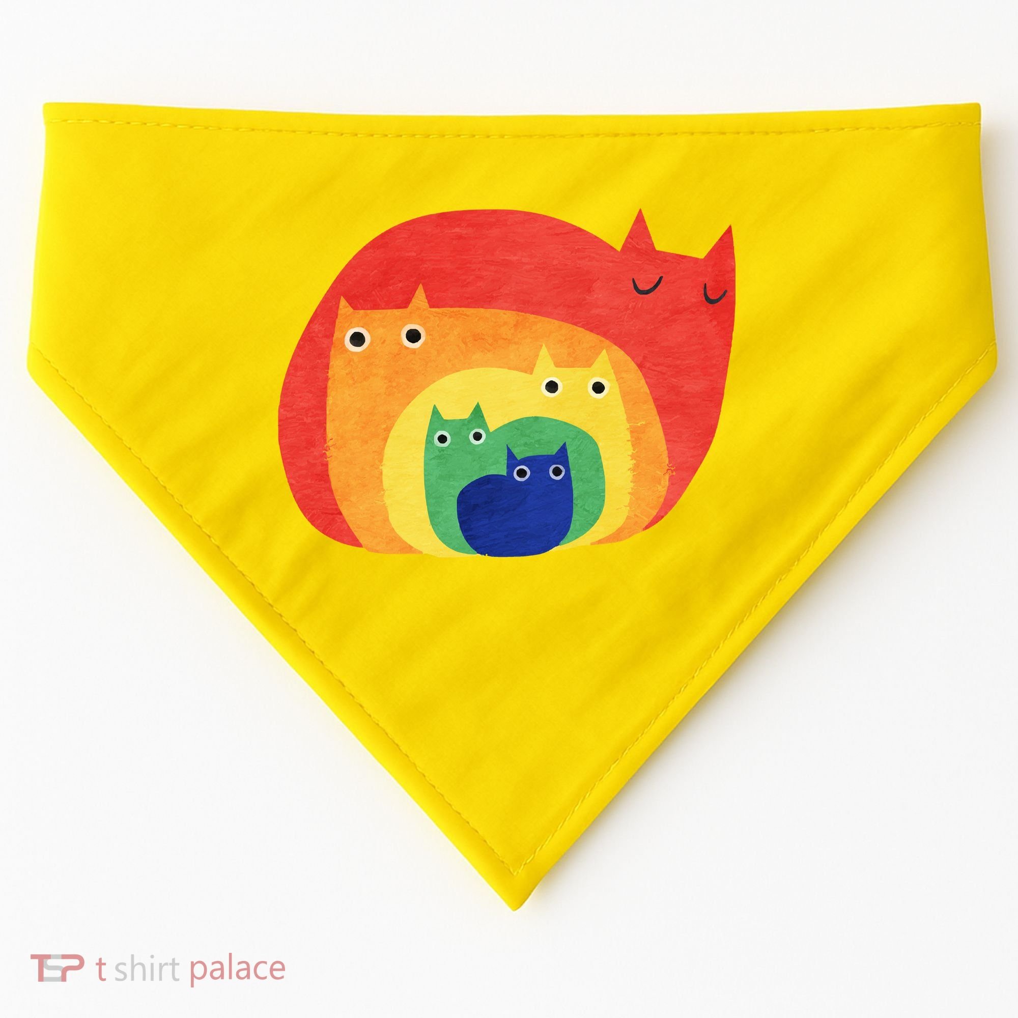Rainbow Cats USA-Made Doggie Bandana