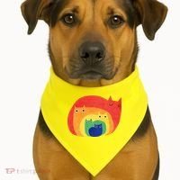 Rainbow Cats USA-Made Doggie Bandana thumb 1