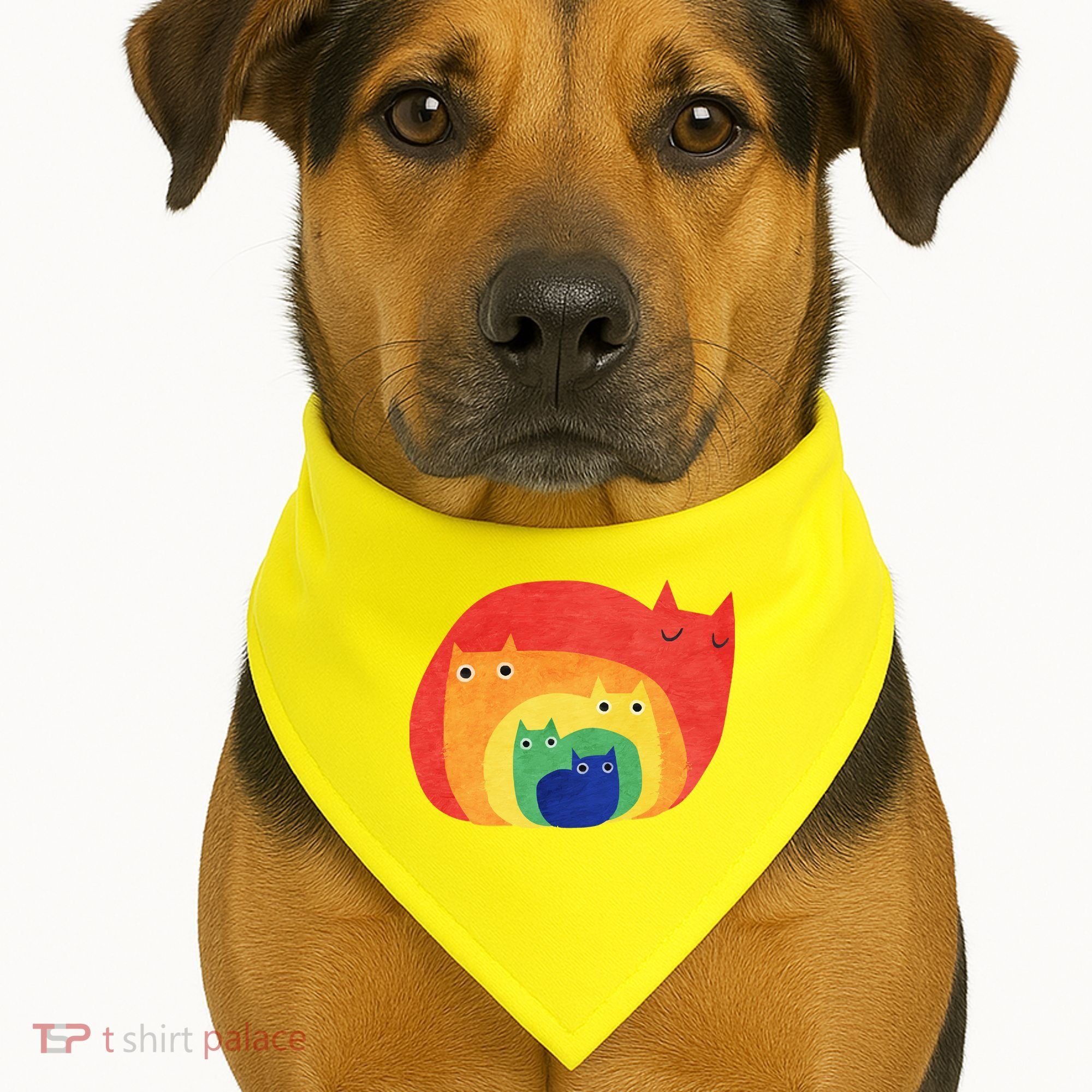 Rainbow Cats USA-Made Doggie Bandana