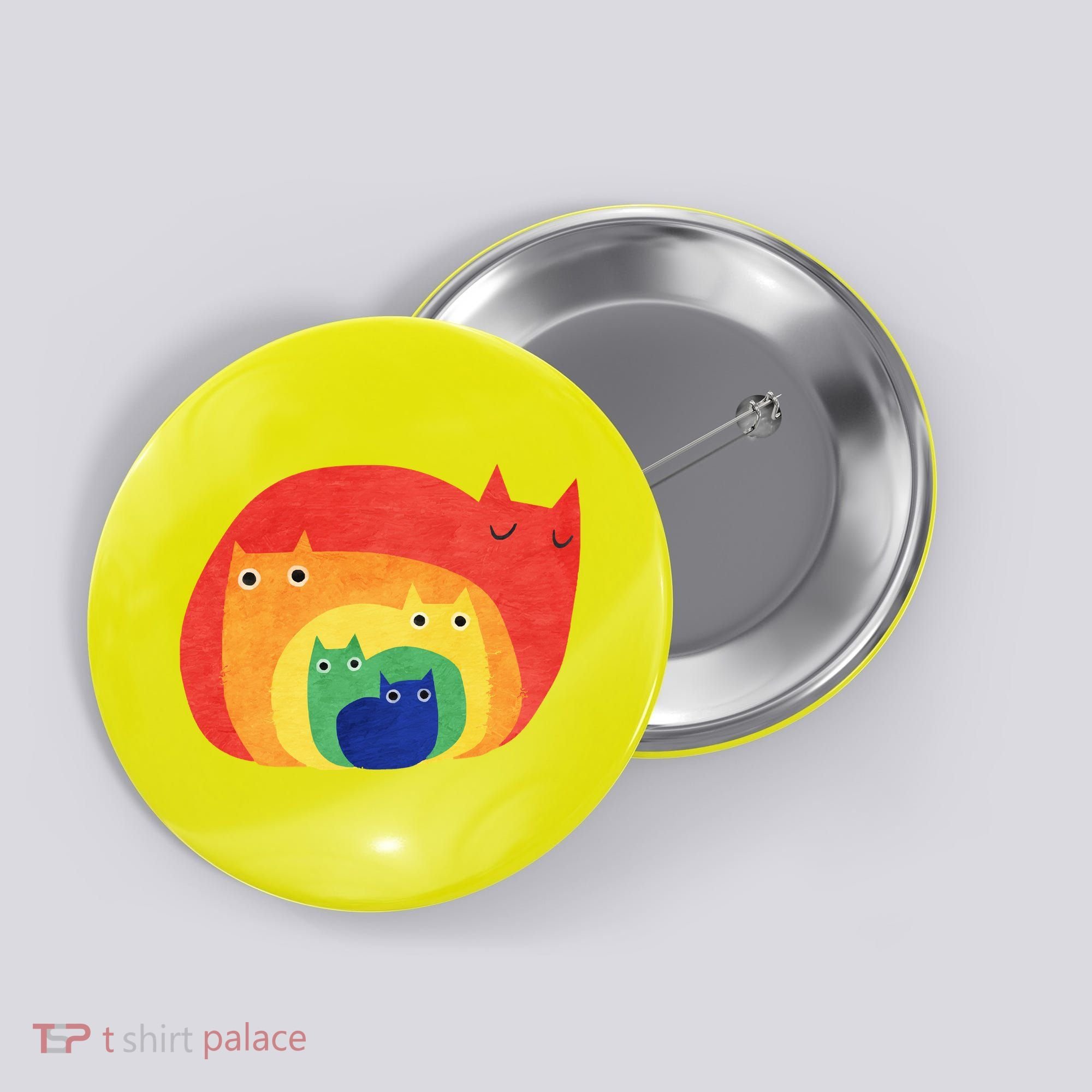 Rainbow Cats Button