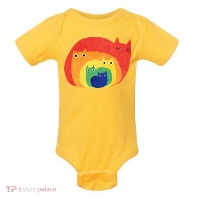 Rainbow Cats Baby Bodysuit