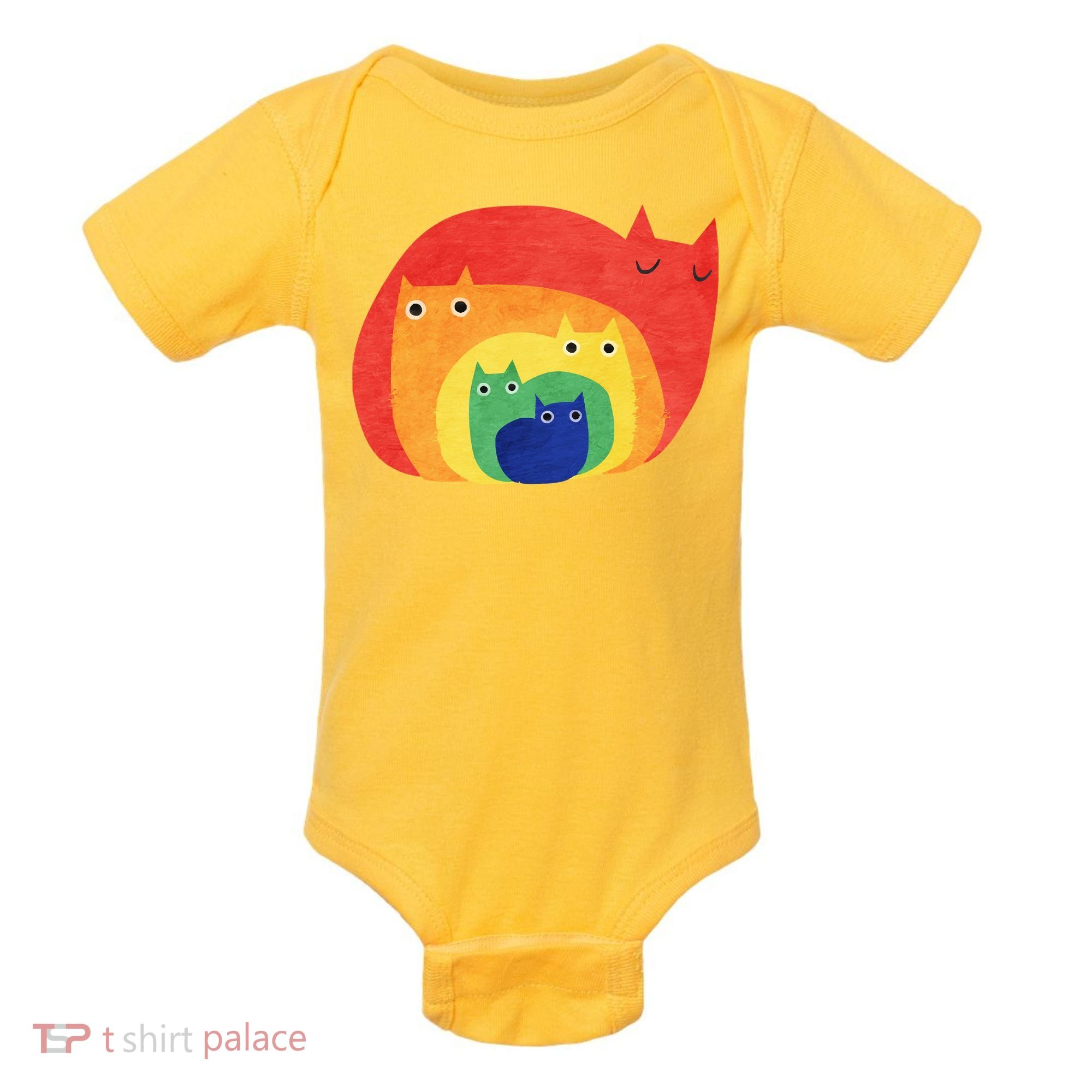 Rainbow Cats Baby Bodysuit