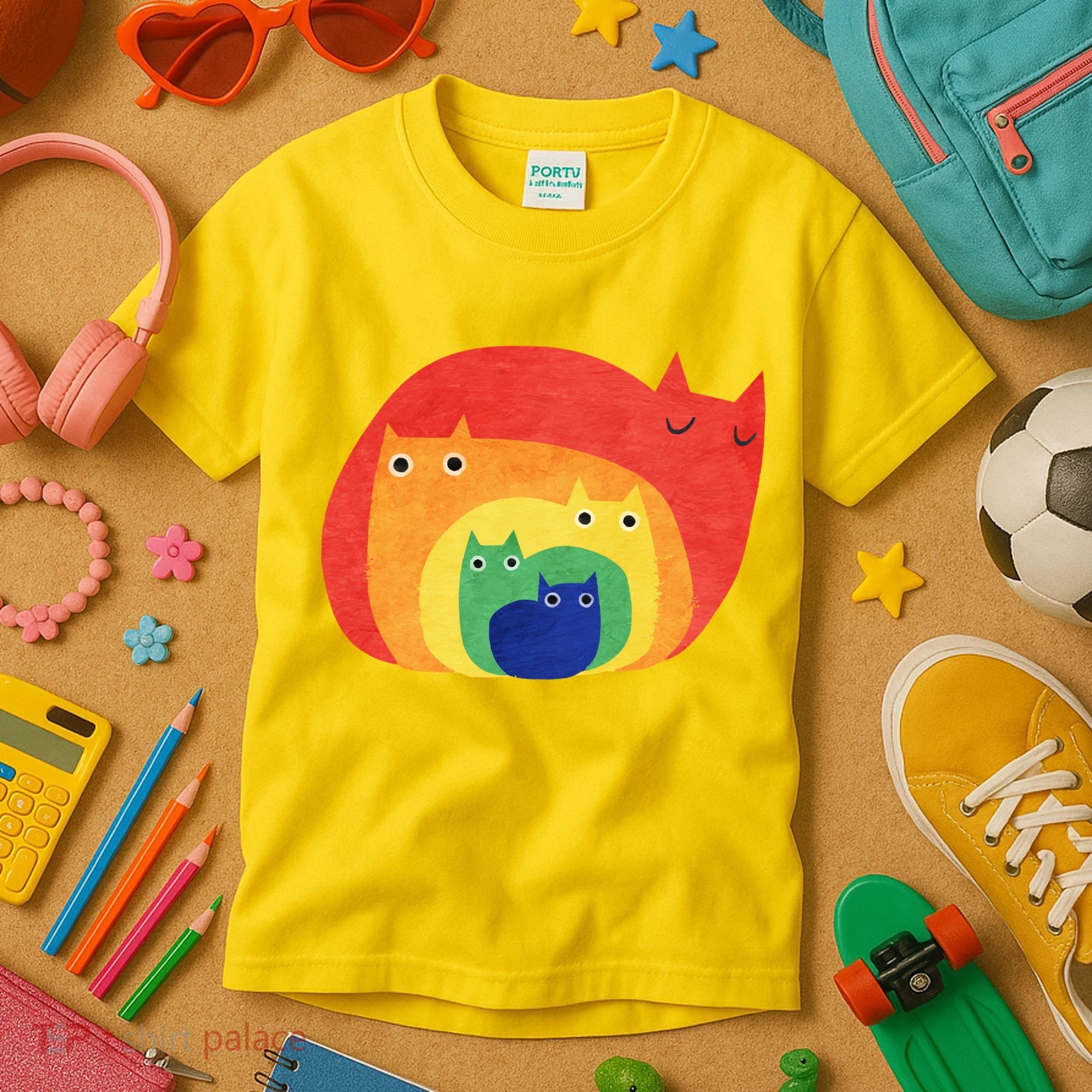 Rainbow Cats Kids T-Shirt