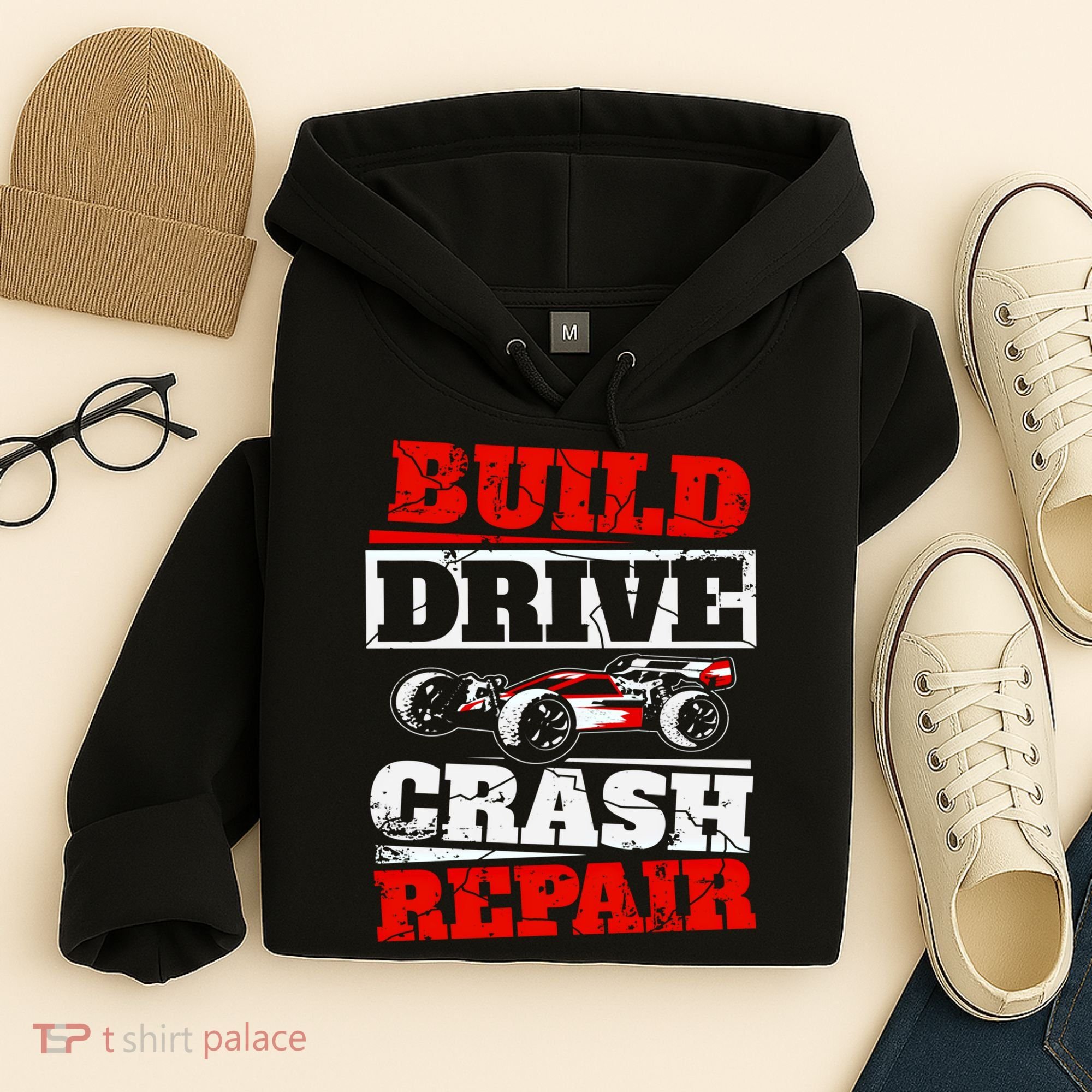 Rc Car Racing Build Drive Crash Repair Remote Control Buggy Gift Hoodie