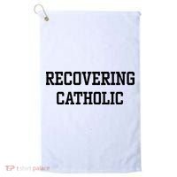 Recovering Catholic Golf Towel thumb 0