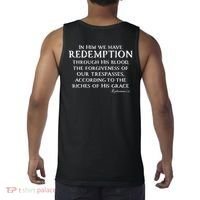 Redeemed Collection Redeemed By The Blood Of Jesus Ephesians 1:7 Front And Back Tank Top thumb 1