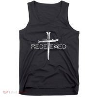 Redeemed Collection Redeemed By The Blood Of Jesus Ephesians 1:7 Front And Back Tank Top thumb 0