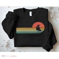 Raven Crow Retro Style Animal Bird Lover Bird Watcher Sweatshirt thumb 2