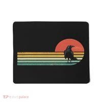 Raven Crow Retro Style Animal Bird Lover Bird Watcher Mousepad thumb 0