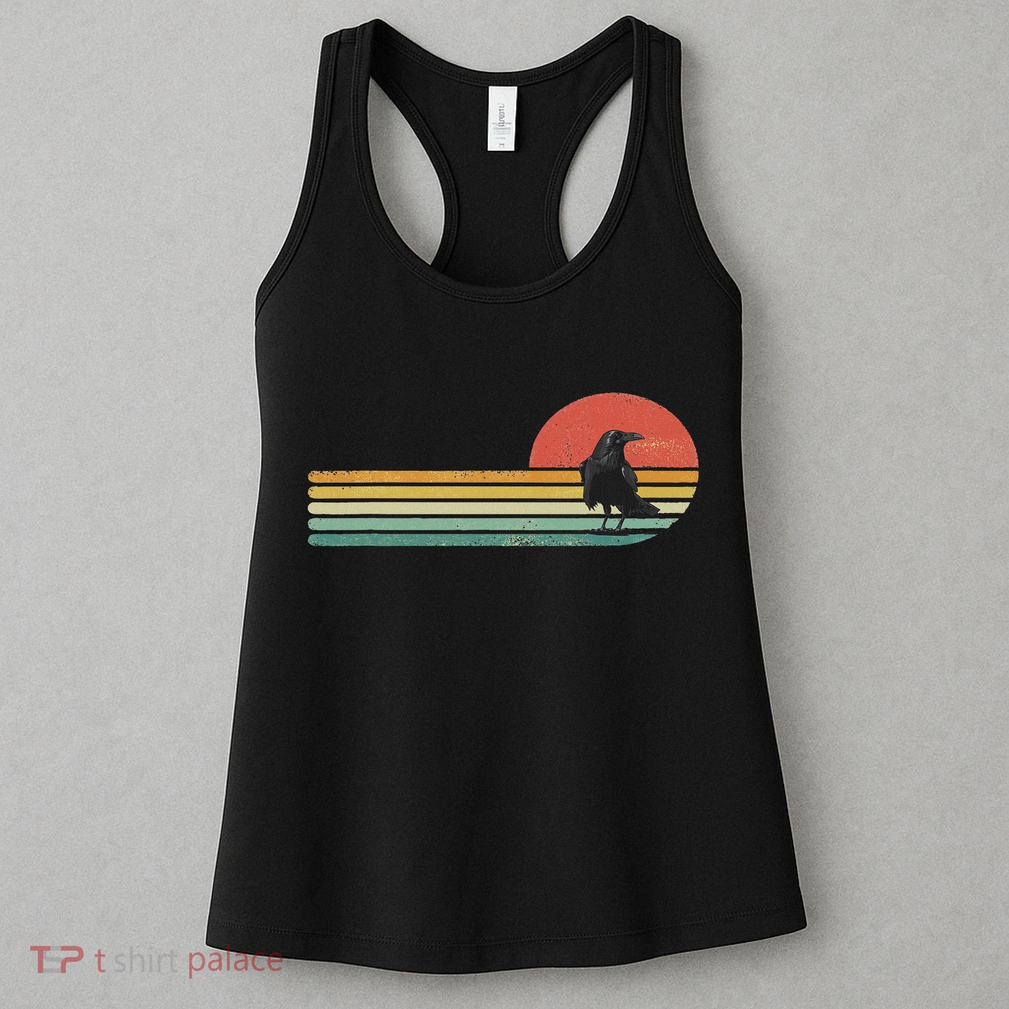 Raven Crow Retro Style Animal Bird Lover Bird Watcher Women's Tank Top