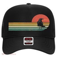 Raven Crow Retro Style Animal Bird Lover Bird Watcher Hat thumb 0