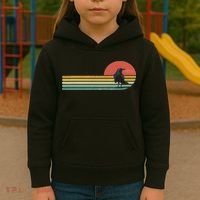 Raven Crow Retro Style Animal Bird Lover Bird Watcher Kids Hoodie thumb 3