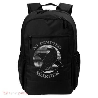 Raven Crow Retro Moon Attempted Murder Wiccan Pagan Backpack