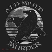 Raven Crow Retro Moon Attempted Murder Wiccan Pagan Beanie thumb 2