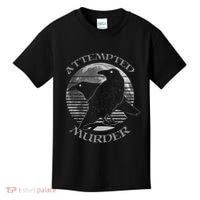 Raven Crow Retro Moon Attempted Murder Wiccan Pagan Kids T-Shirt thumb 0