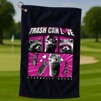 Raccoon Comic Golf Towel thumb 1
