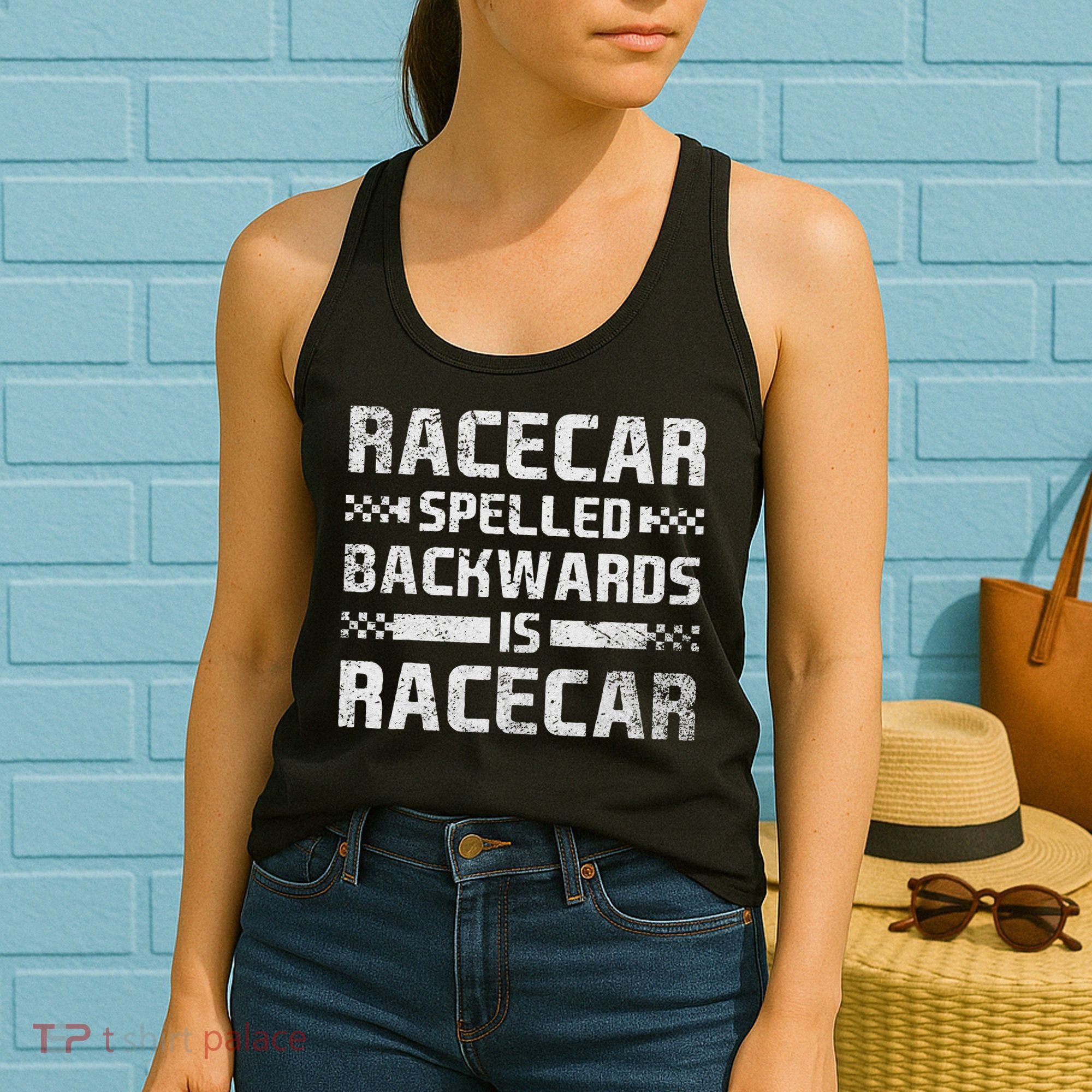 Race Cars Racecar Spelled Backwards Race Car Racing Apparel Women's Tank Top