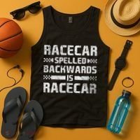 Race Cars Racecar Spelled Backwards Race Car Racing Apparel Tank Top thumb 4