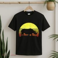 Rhino Cool Rhinoceros African Animals Retro Sunset Vintage T-Shirt thumb 2