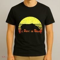 Rhino Cool Rhinoceros African Animals Retro Sunset Vintage T-Shirt thumb 3